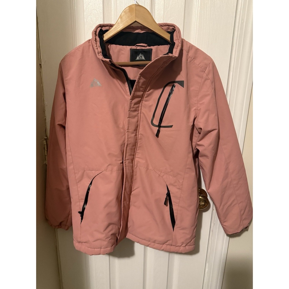 MOERDENG Women's Waterproof Ski Jacket Warm Winter Snow Coat Rose Red‎ M